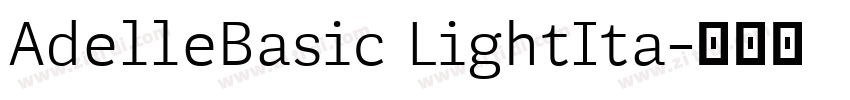 AdelleBasic LightIta字体转换
